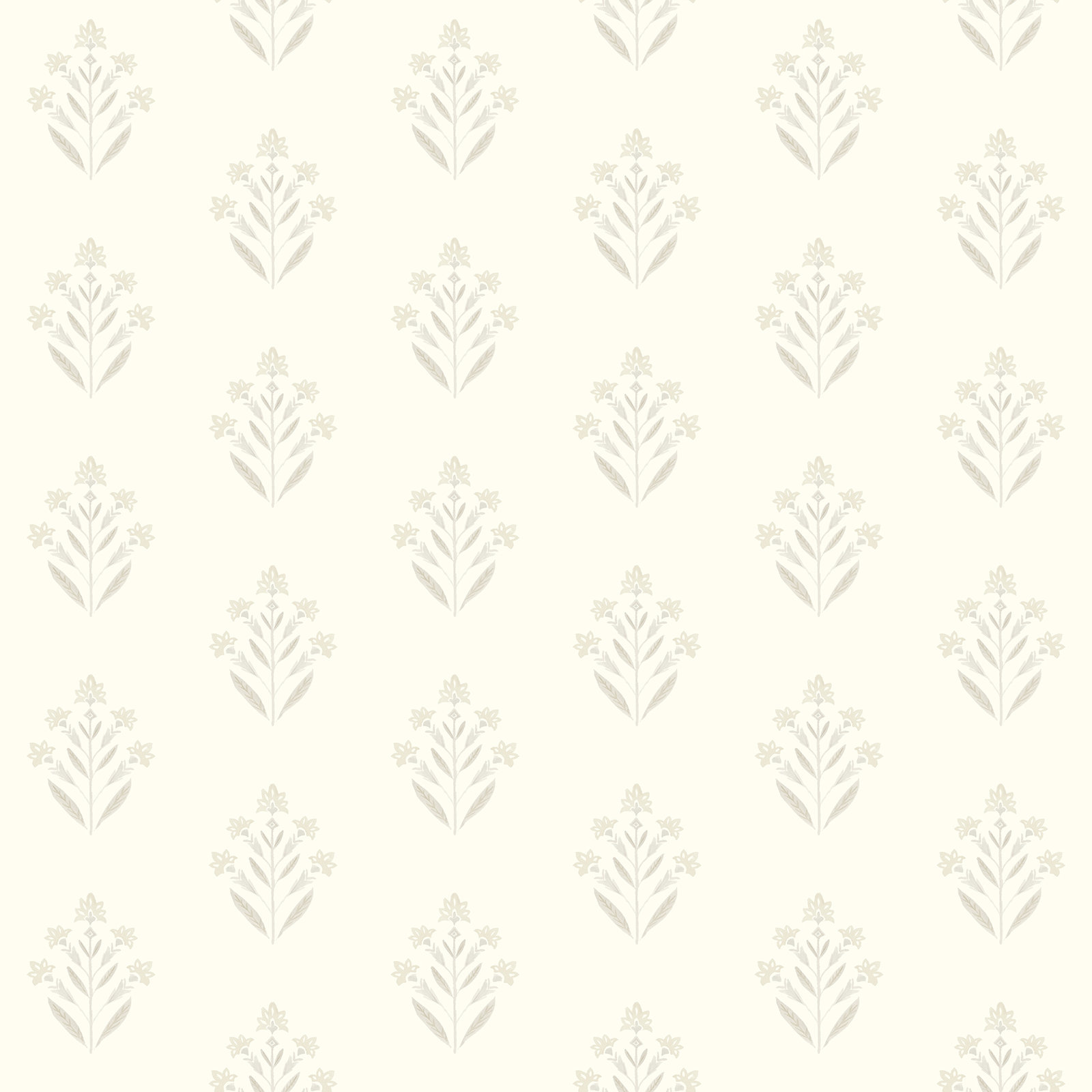 Tenny Prepasted Floral Wallpaper, Ivory