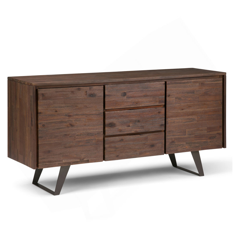 Lowry - Buffet buffet - Brun anthracite patiné, Marron foncé