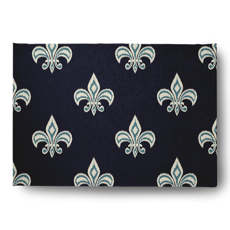 Chenille Damask Indoor Rug, Rectangle 5' x 7'