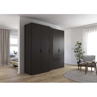 Wavero 5-6 Hinged Door Wardrobe in 3 colours 3 Drawer INCL. Delivey and Assembly