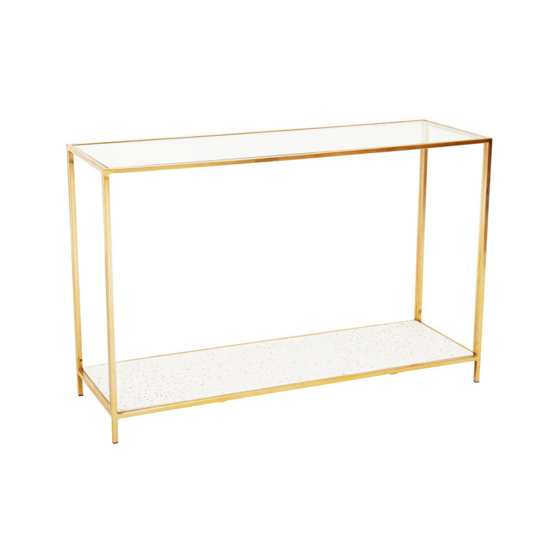 Adrainne 125 cm W Glass Top Console Table
