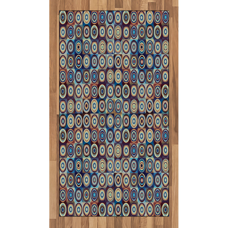 Geometric High Density Long Fiber Poly Threads Decorative Area Rug Carpet, Rectangle 2'7" x 5'