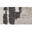 Abstract Area Rug in Charcoal/Beige/White