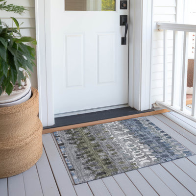 Machine Washable Indoor/Outdoor Chantille ACN2529 Geometric Rug