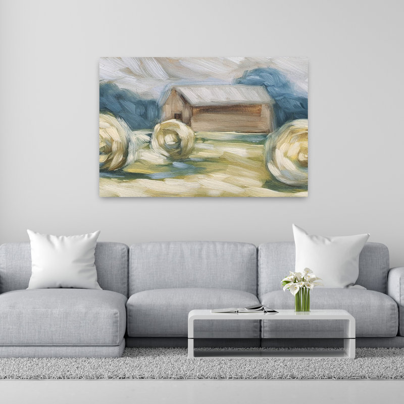 Rolling Hills 2, art abstrait contemporain d'architecture de paysage, H 40 po x l 60 po