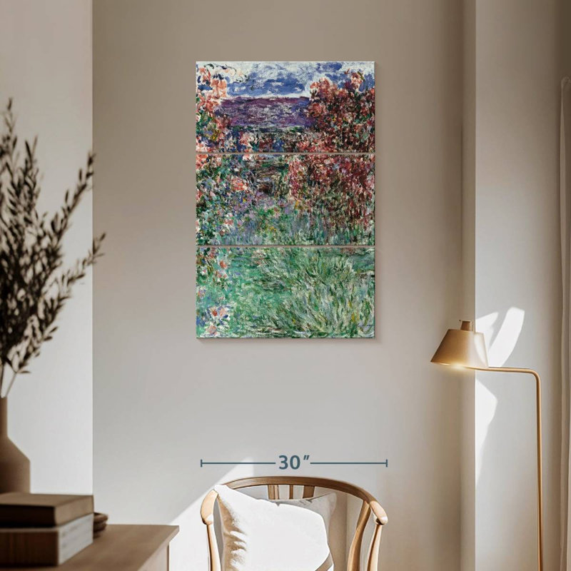 Senne La maison parmi les roses 1925, H 57 po x l 36 po