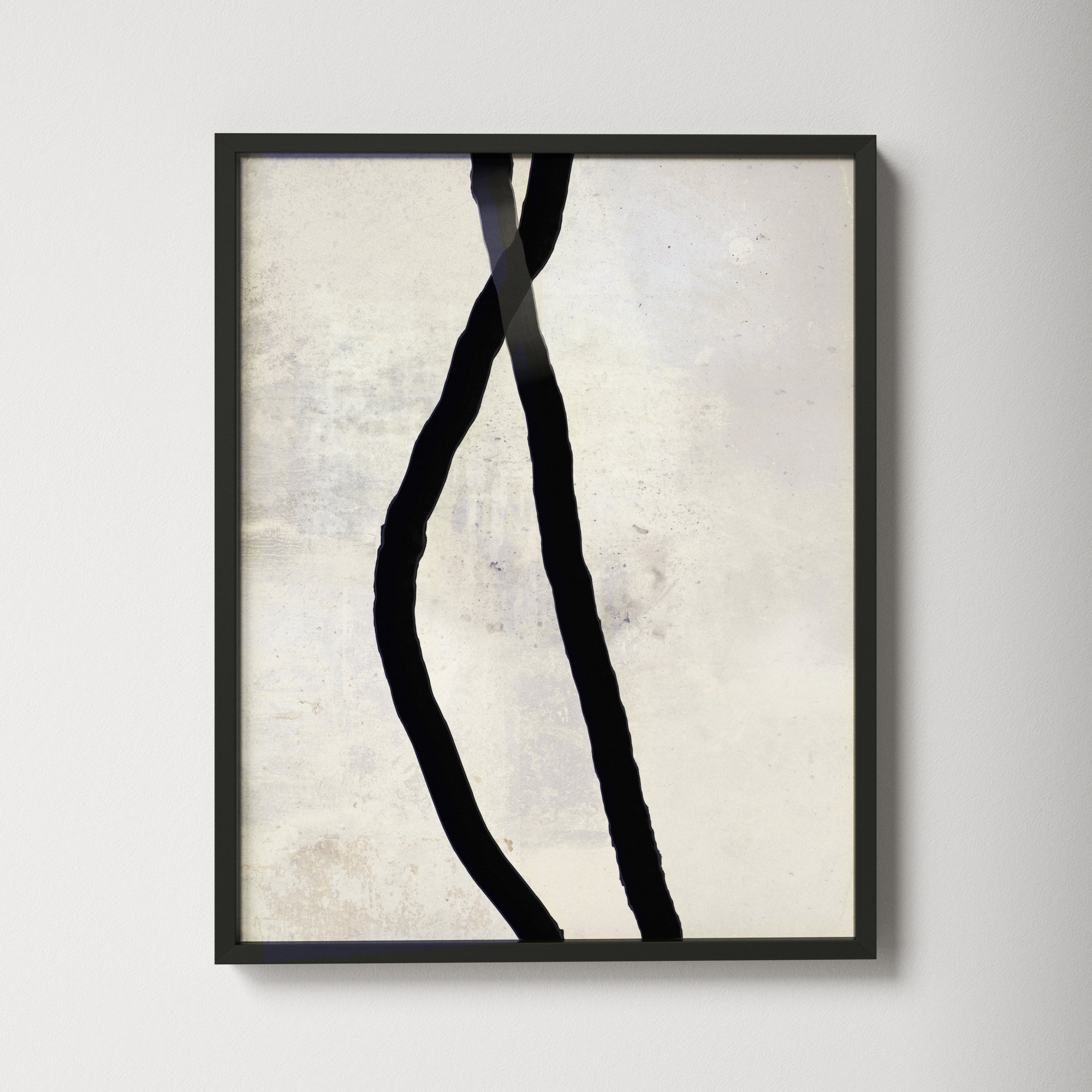 Black Rope 4 by Jacques Pilon, 20" H x 16" W x 1.25" D, Black