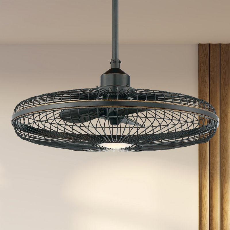 Truluck 26" LED Fandelier in Bronze with Remote Control, Bronze