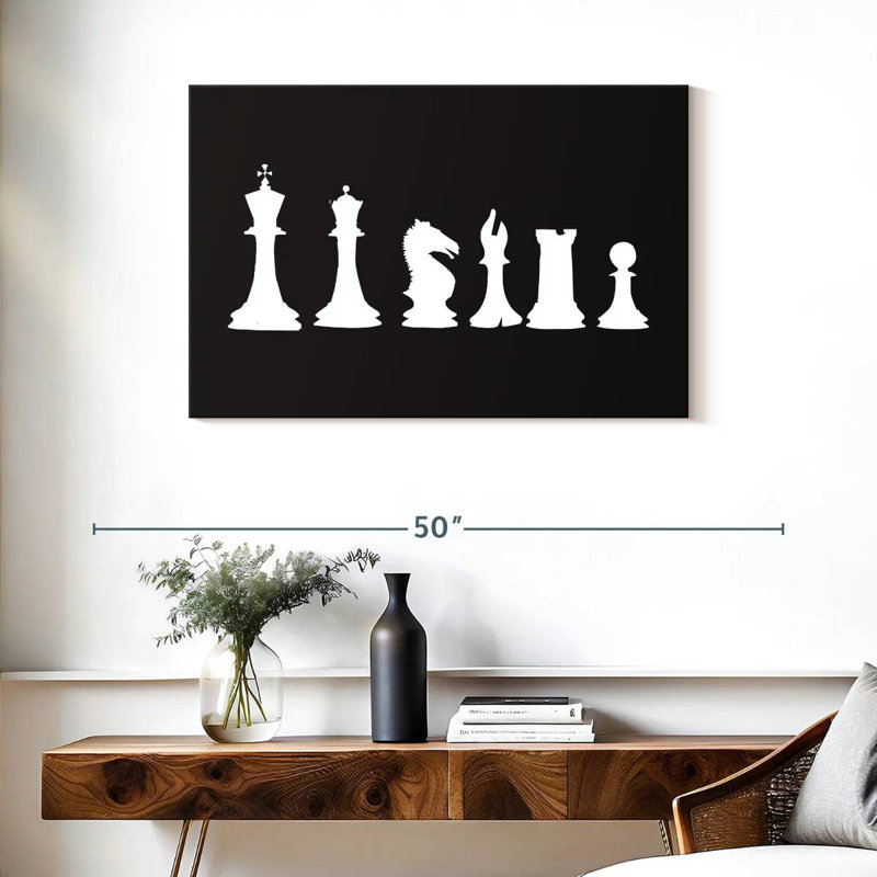 Senne Chess Silhouettes, 24" H x 36" W