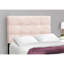 Mobilier de chambre simple, cadre de lit tapissier en velours rose, lit pour adolescent transitionnel, cadre rembourré