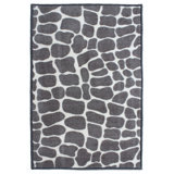 Tapis gris clair à imprimé animalier Chaima