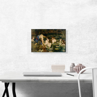 «Hylas and the Nymphs 1896» par John William Waterhouse, reproduction d'art sur toile tendue