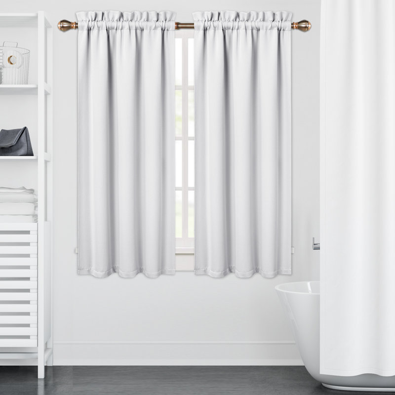 Kitchen Curtain, 66cm W x 114cm L, White