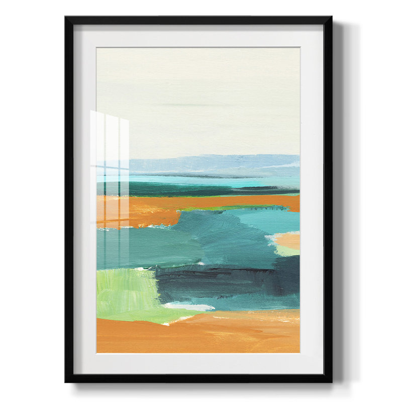 Shifting III, reproduction encadrée, Papier avec cadre noir, Blanc