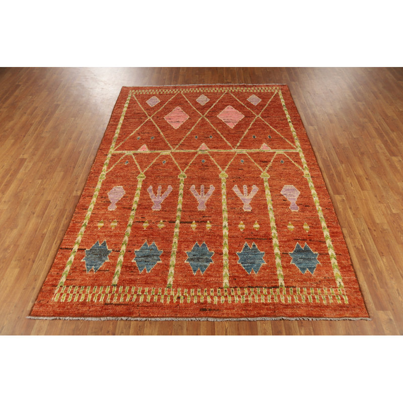 Handmade Moroccan Oriental Area Rug 7x10
