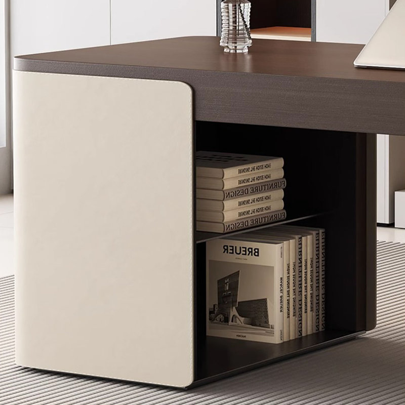 Bureau italien minimaliste avec chargement sans fil, H 29,5 po x l 70,9 po x P 27,6 po