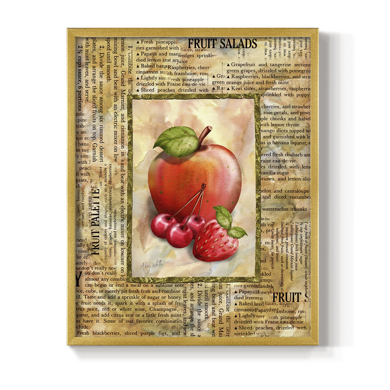 «Mixed Fruit I», reproduction encadrée - bois massif, H 10 po x l 8 po