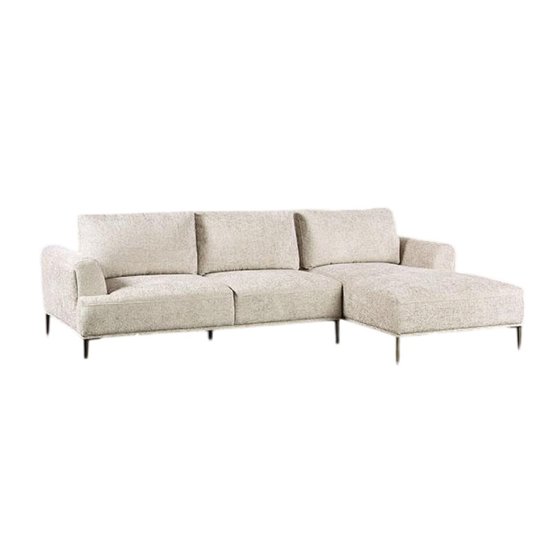 Grand canapé modulaire en L Batty Batty, Chenille brun clair