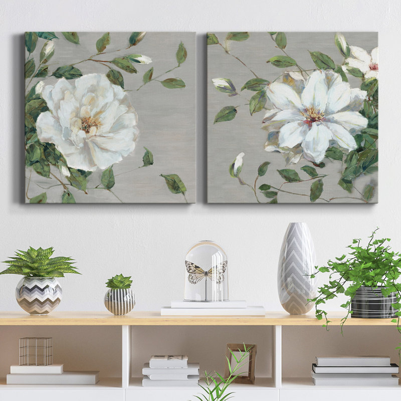 «Garden Melody I», ensemble de 2 reproductions d'art sur toile tendue, H 24 po x l 48 po x P 1 po