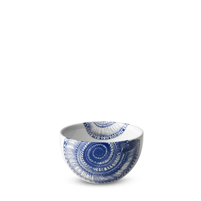 Ships And Shells Handmade Porcelain Dessert Bowl