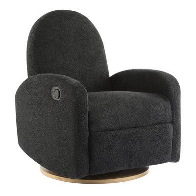 360 Swivel And Glider Recliner Chair-Black