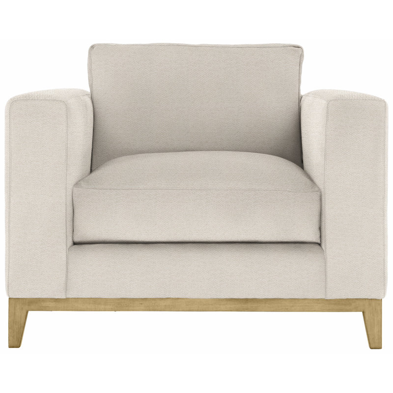 Noel 40" Wide Armchair, Cream Chenille 1345-002, Antique Gold