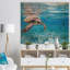 Paysage, grande tortue de mer, photographie sur toile - tortue de mer Hawksbill-34273895-35222391