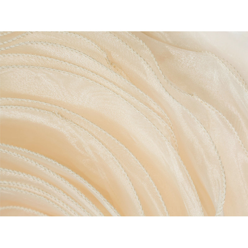 Ruffled Reversible Throw Pillow, Champagne