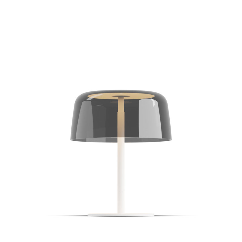 Yurei Desk Lamp, Dark Gray, Matte White