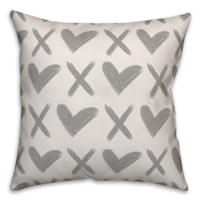 XO XO Hearts Throw Pillow
