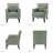 Celadon 27.5'' Wide Faux Leather upholstered Armchair with Nailhead Trim and Solid Wood Legs-875105721