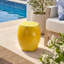 Tabouret de jardin 14 po en résine citron pour l'extérieur