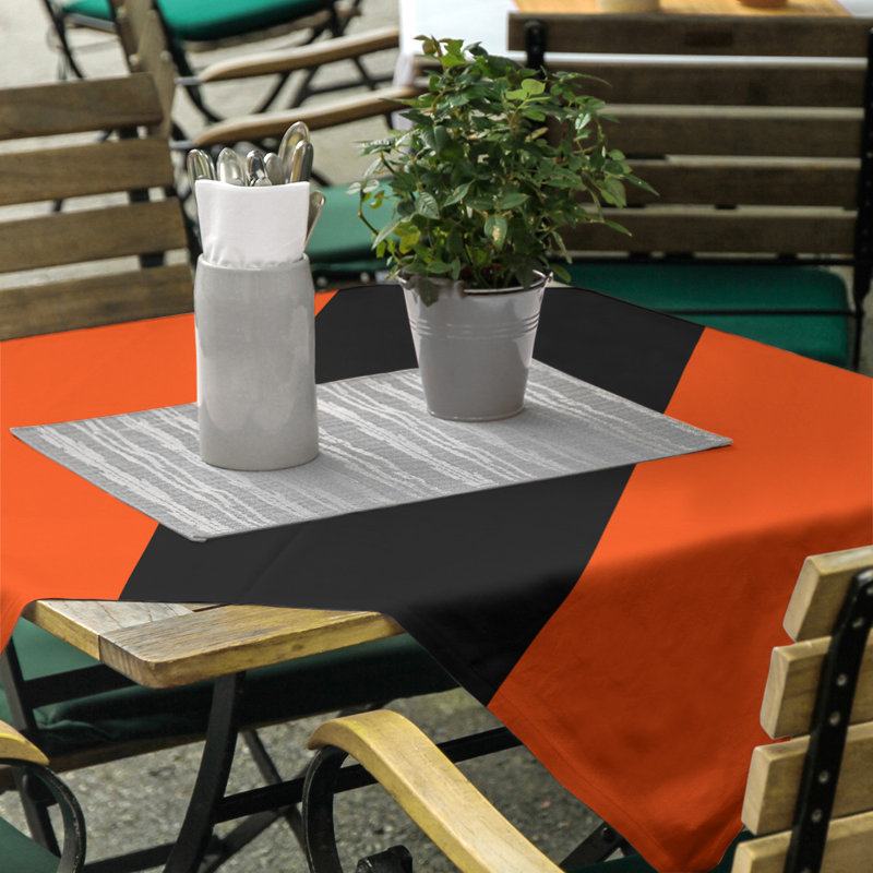 Philadelphia Tablecloth, Orange/Black/Orange