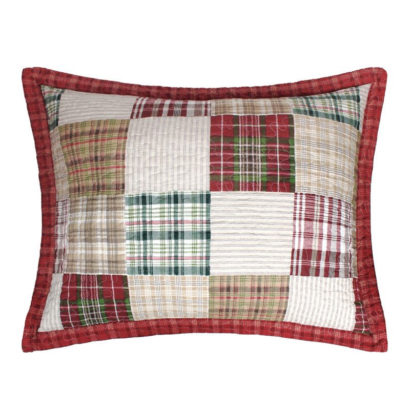 Greenland Home Fasions Oxford Red Standard Sham, 20x26, Standard