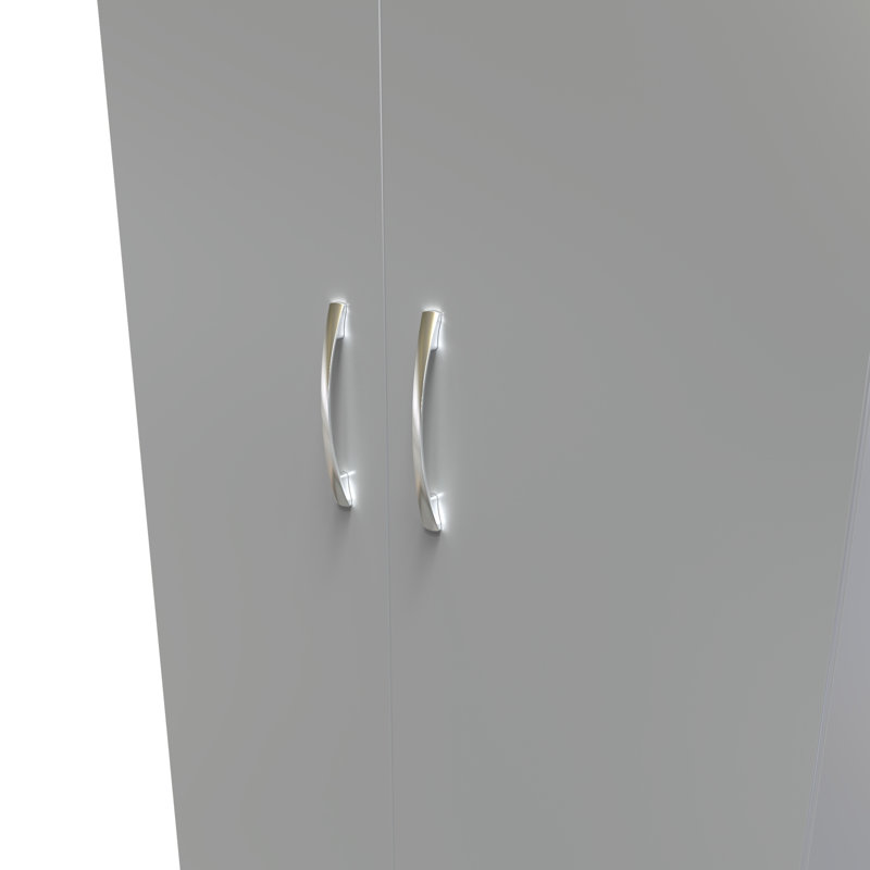 Fully Assembled Avon 2 Door Wardrobe, Dusk Grey