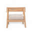 Fauteuil club d'extérieur en bois d'acacia avec coussin de siège