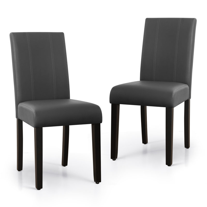 Mitman PU Leather Waterproof Dining Chair, Gray, 2