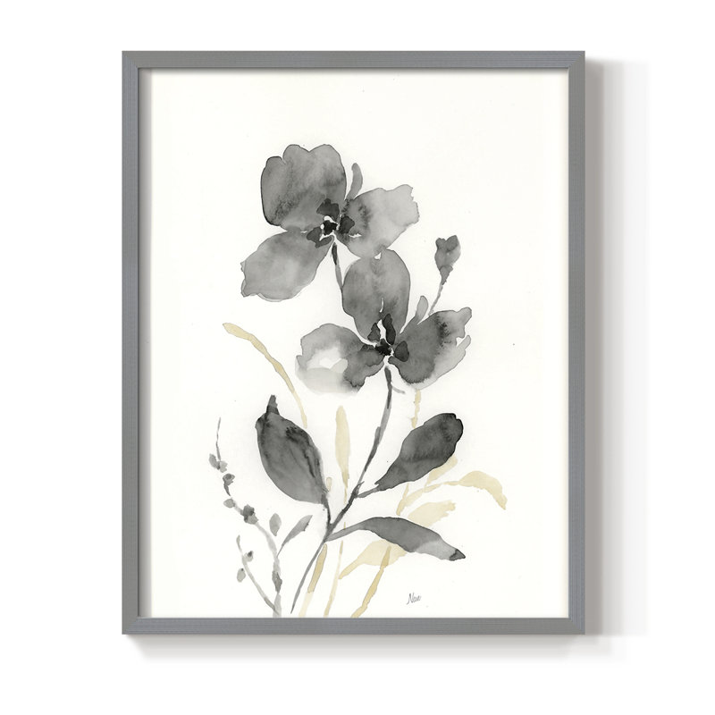 «Elegant Silhouette II», reproduction encadrée - bois massif, Gris, H 11 po x l 9 po