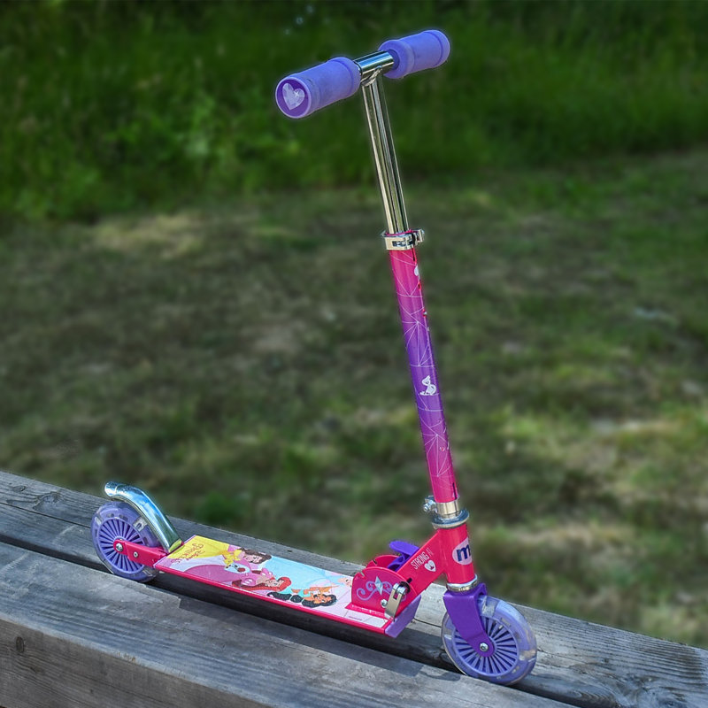 Disney Princess Folding Inline Scooter with Light Up Wheels