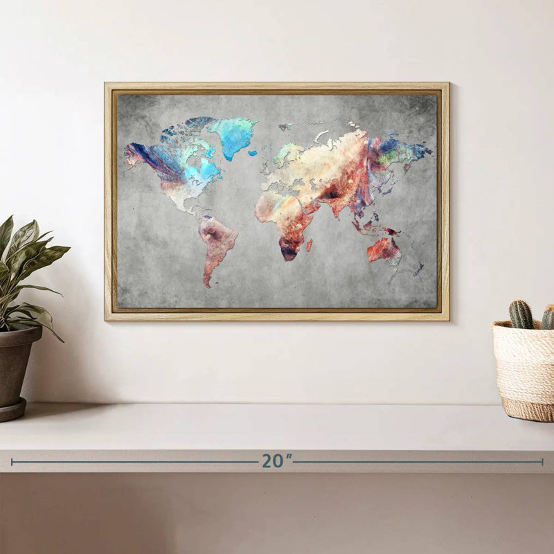 Artistique Touch World, 13 po x 9 po, Cadre flottant en bois naturel