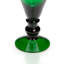 Ensemble de 4 verres à pied Martha Stewart de 284 ml (9,6 oz) faits à la main, de couleur verte.