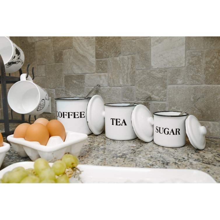 Gracie Oaks Quip 3 Piece Kitchen Canister Set