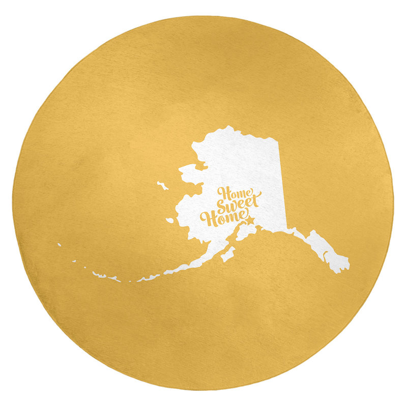 Tapis en polyester à ancrage doux home, Rond 5 pi