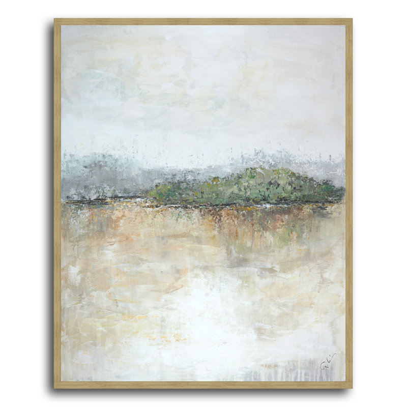 Emerald Grove Painting, Morro Blonde Framed