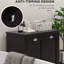 Armoire à linge double inclinable, rangement pour salle de bain. 2 pour la salle de bain, noir. Armoire moderne avec rangement généreux pour les serviettes. Articles séparés et foncés. Fabriqué à l'eau. Surmatelas. Fixation murale