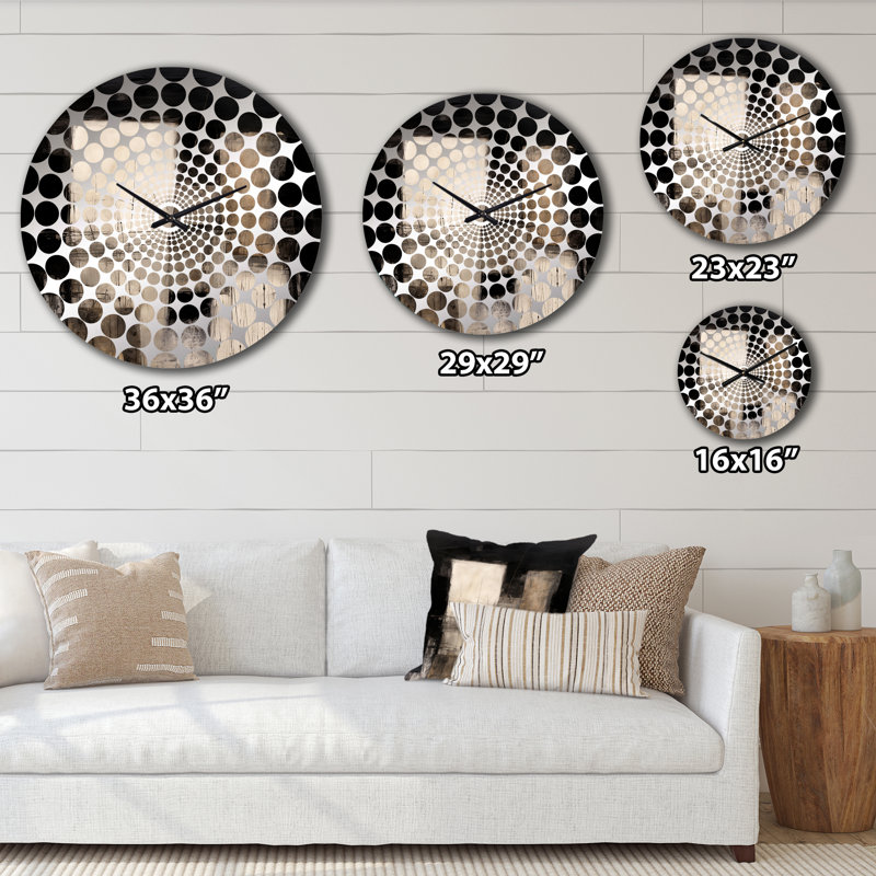 Bassa - Horloge murale abstraite Mid-Century, Grand