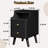 Narrow Bedside Table, Solid Wood Bedside Table With 2 Drawers, Walnut Medieval Modern Bedside Table, Small Bedside Table With Open Storage Rack In The Bedroom-974366964-979074647