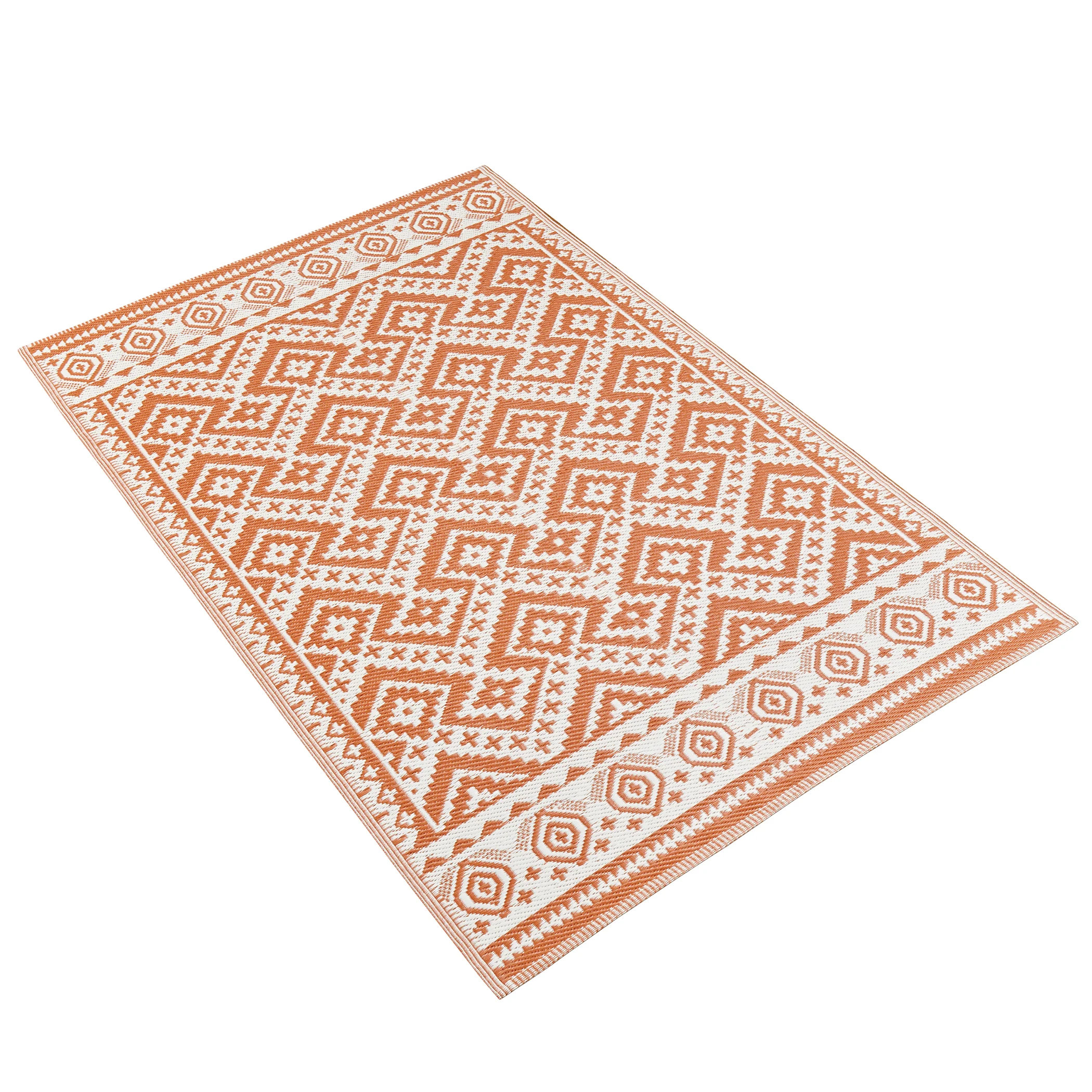 Dakota Fields Reversible Geometric Aztec Patio Mat | Wayfair