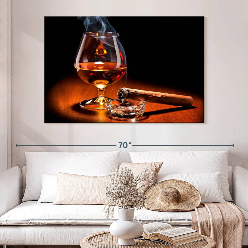Boisson au cigare et au cognac Yarlin, H 32 po x l 48 po