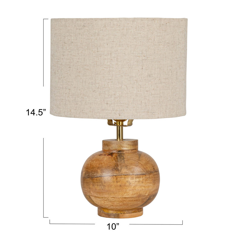 Mango Wood Elegance Table Lamp Set